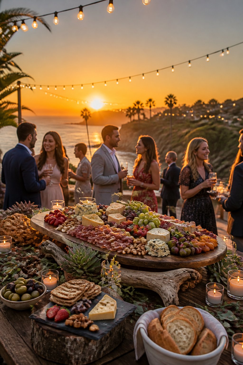 Hosting a Sunset Engagement Party in La Jolla With Custom Charcuterie Catering